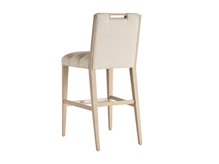 Sunset Key Greer Channeled Upholstered Bar Stool - AmericanHomeFurniture