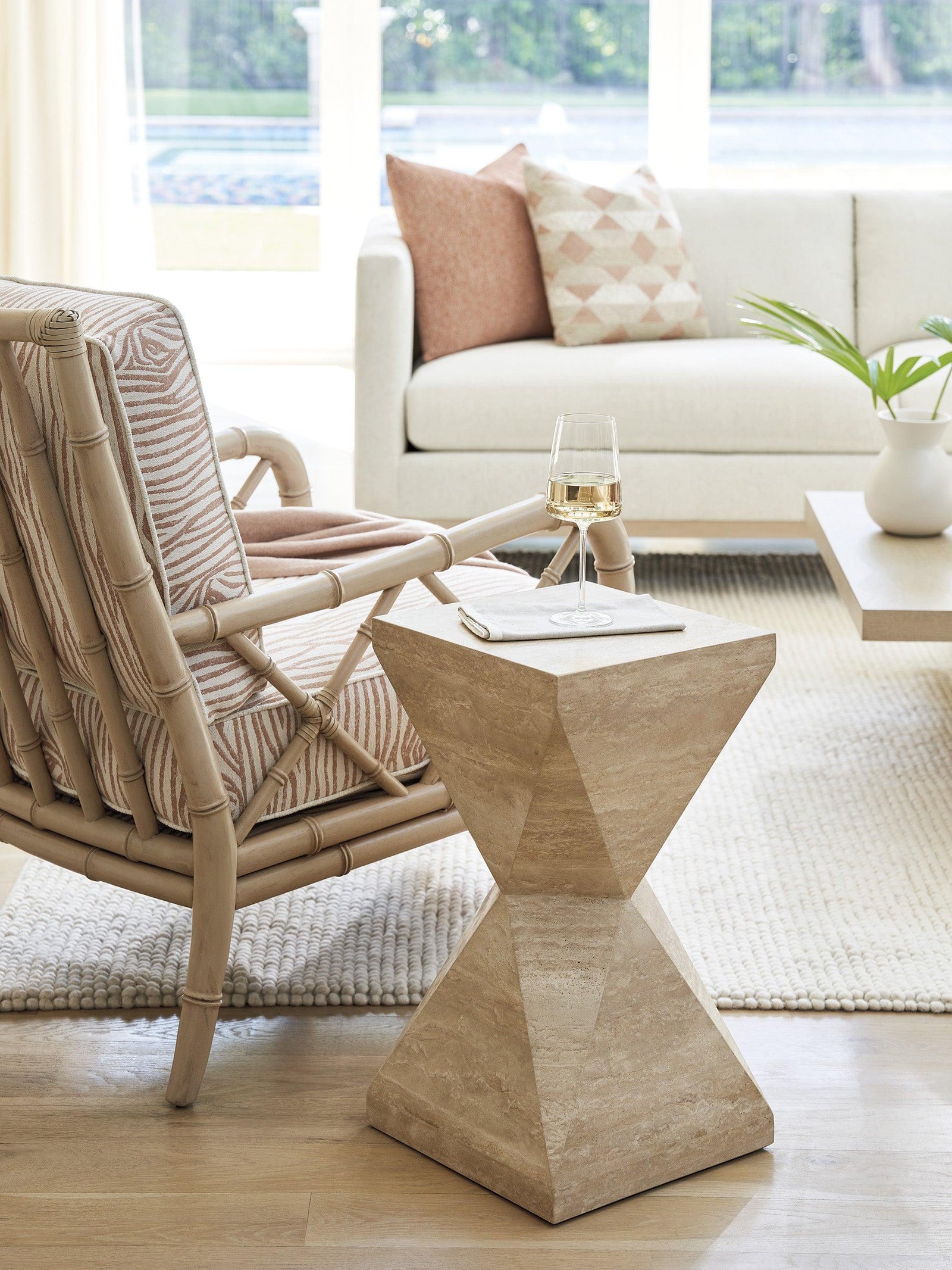 Tommy Bahama Home Sunset Key Shea Faceted Accent Table ACCENT TABLES