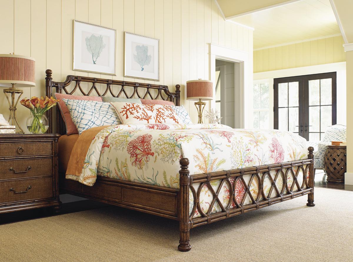 Tommy Bahama Home Bali Hai Island Breeze Rattan Bed BEDS