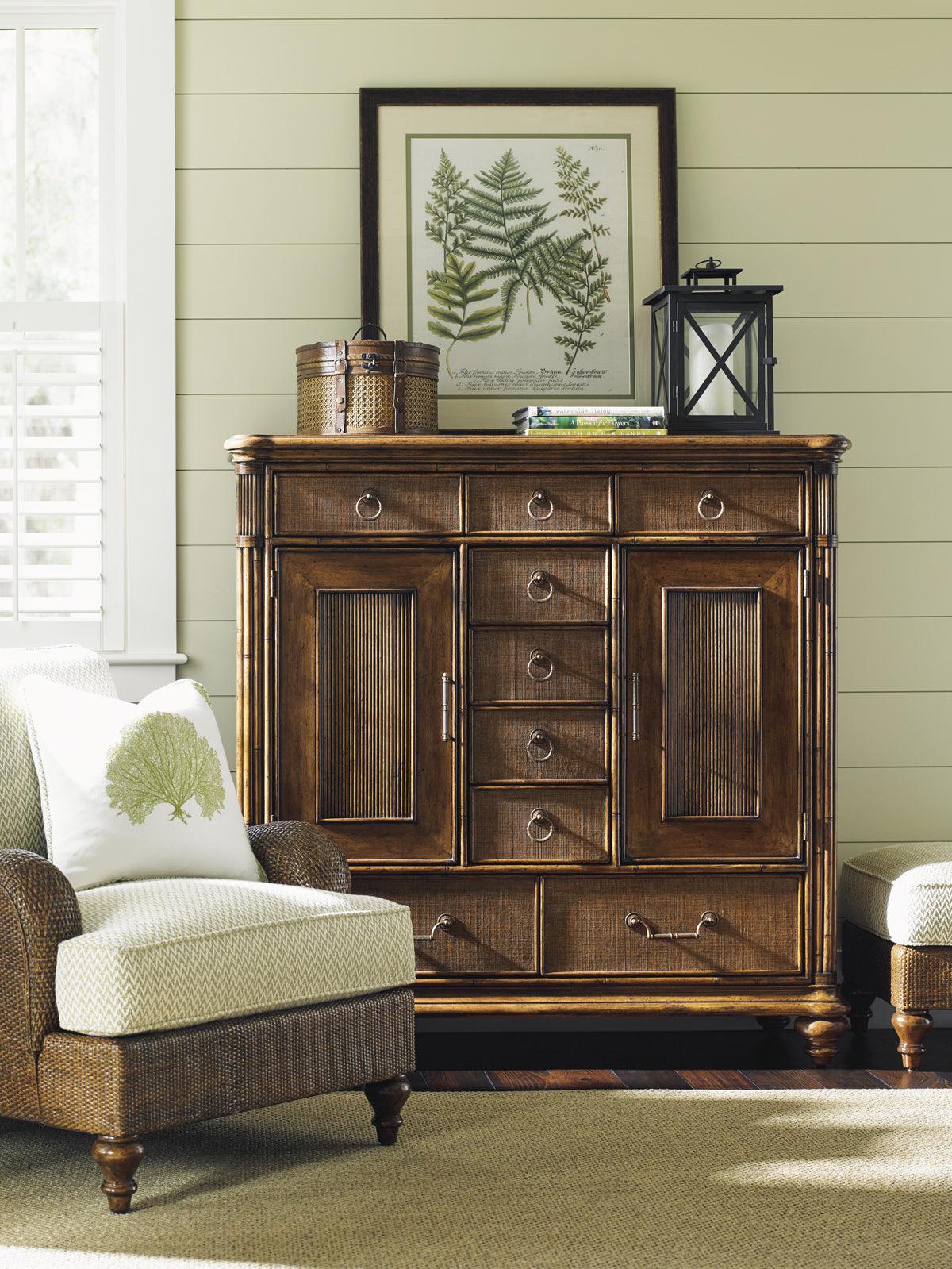 Tommy Bahama Home Bali Hai Balencia Gentlemans Cabinet SIDEBOARDS + CREDENZAS