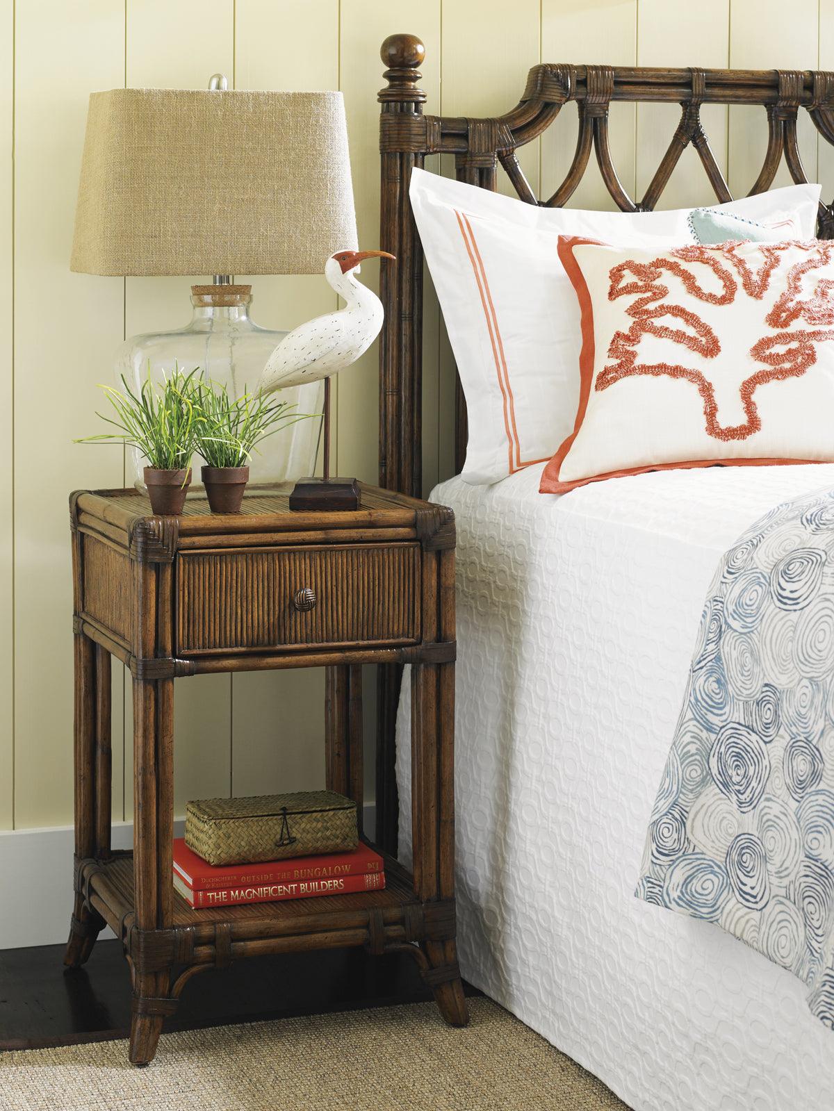 Tommy Bahama Home Bali Hai Del Sol Bedside Table NIGHTSTANDS