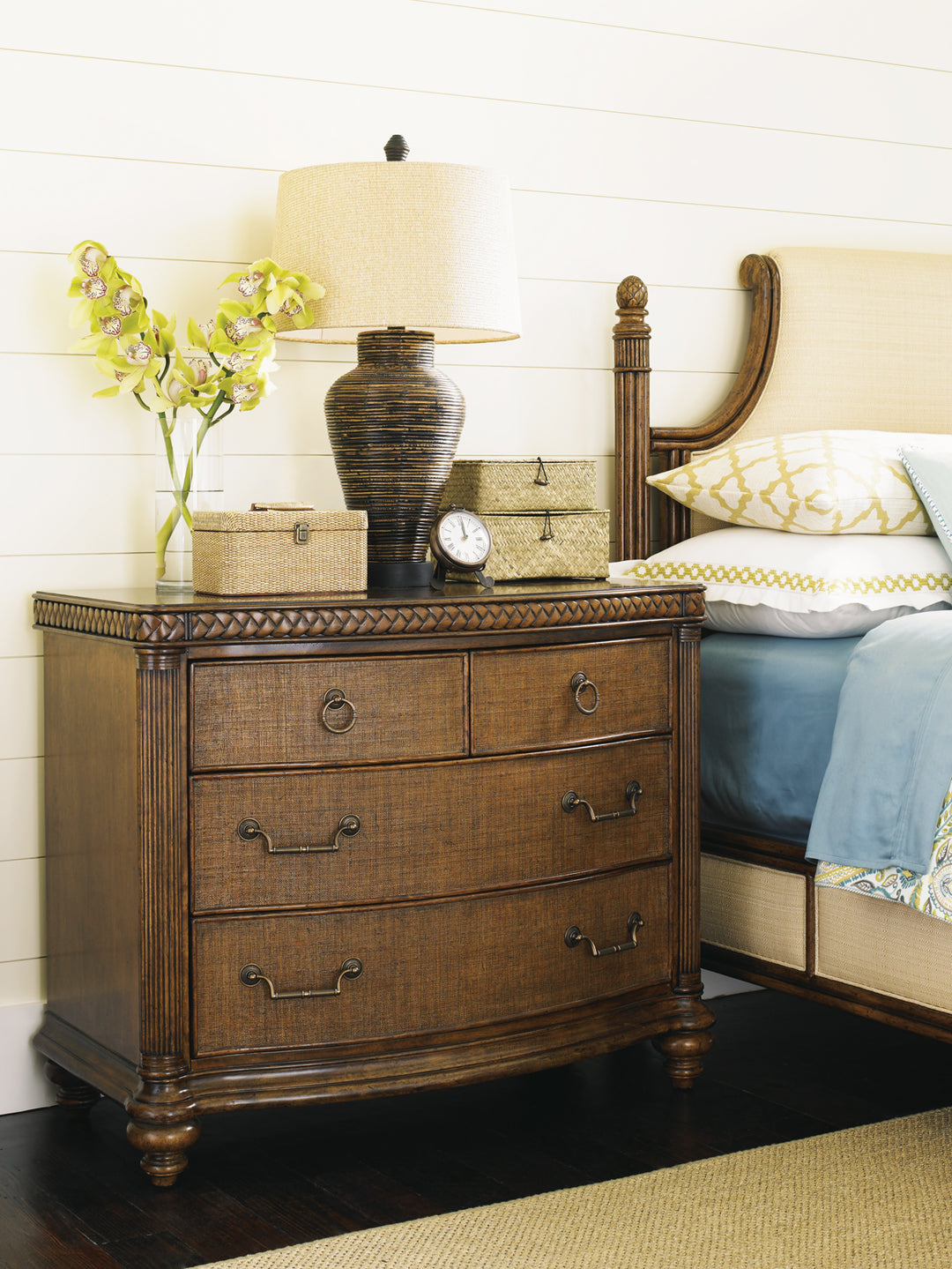 American Home Furniture | Tommy Bahama Home  - Bali Hai Silver Sands Bachelors Chest