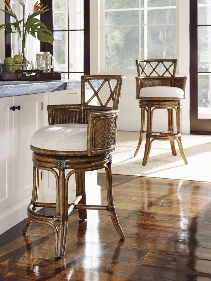 Bali Hai Kamala Bay Swivel Counter Stool - AmericanHomeFurniture