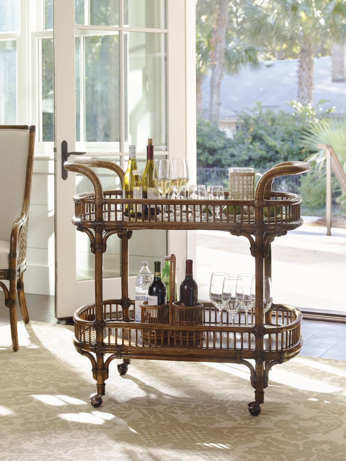 Tommy Bahama Home Bali Hai Veranda Bar Cart CABINETS