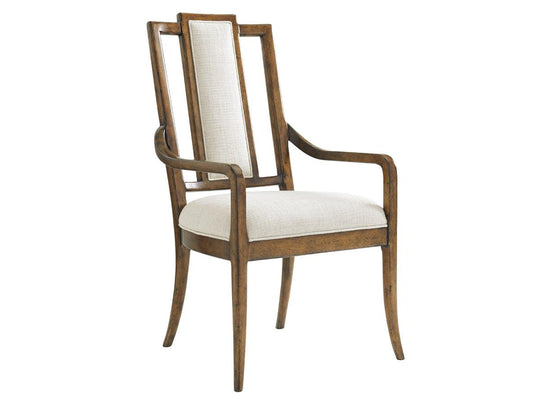 Tommy Bahama Home Bali Hai St. Barts Splat Back Arm Chair - Set of 2 DINING CHAIRS
