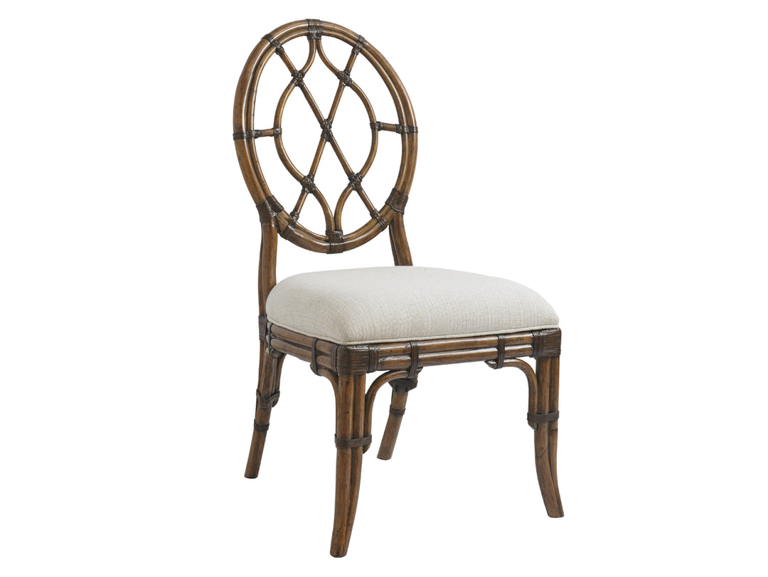 American Home Furniture | Tommy Bahama Home  - Bali Hai Cedar Key Oval Back Side Chair