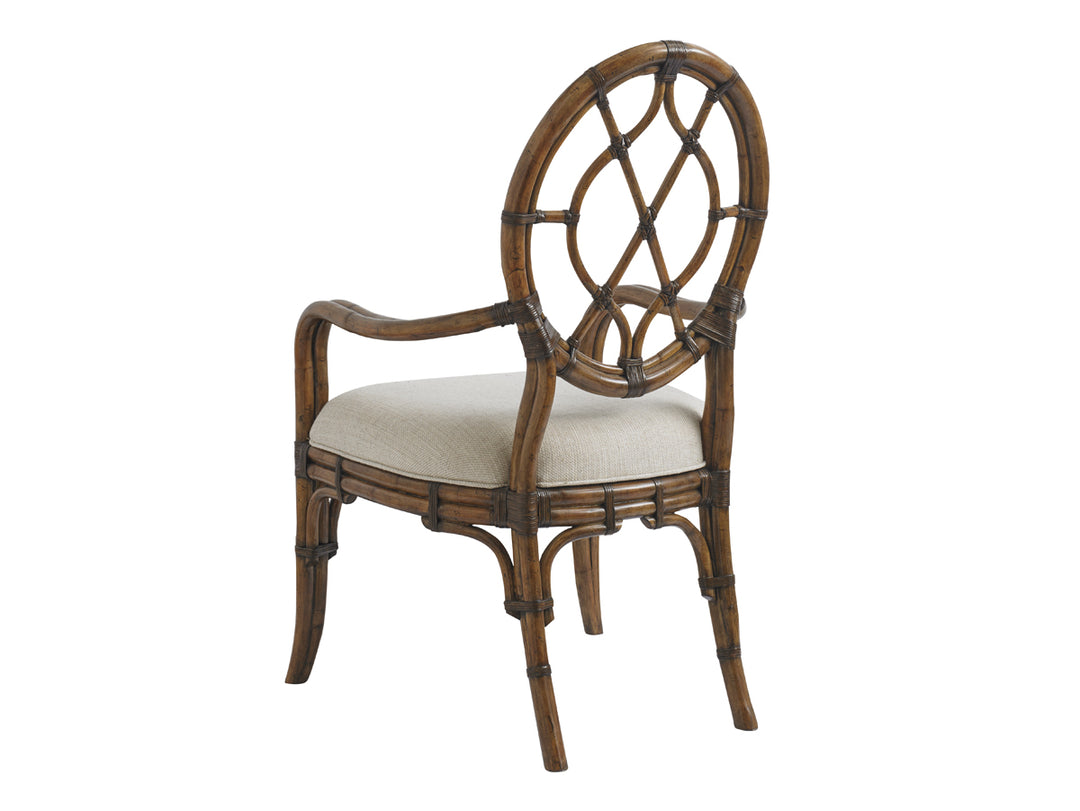 American Home Furniture | Tommy Bahama Home  - Bali Hai Cedar Key Oval Back Arm Chair