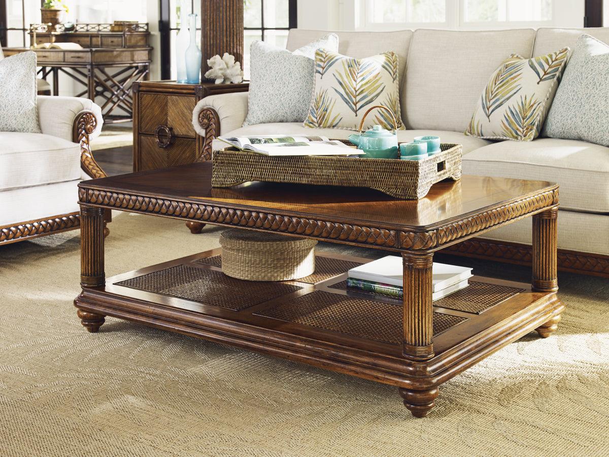 Tommy Bahama Home Bali Hai Vineyard Point Rectangular Cocktail Table COFFEE TABLES