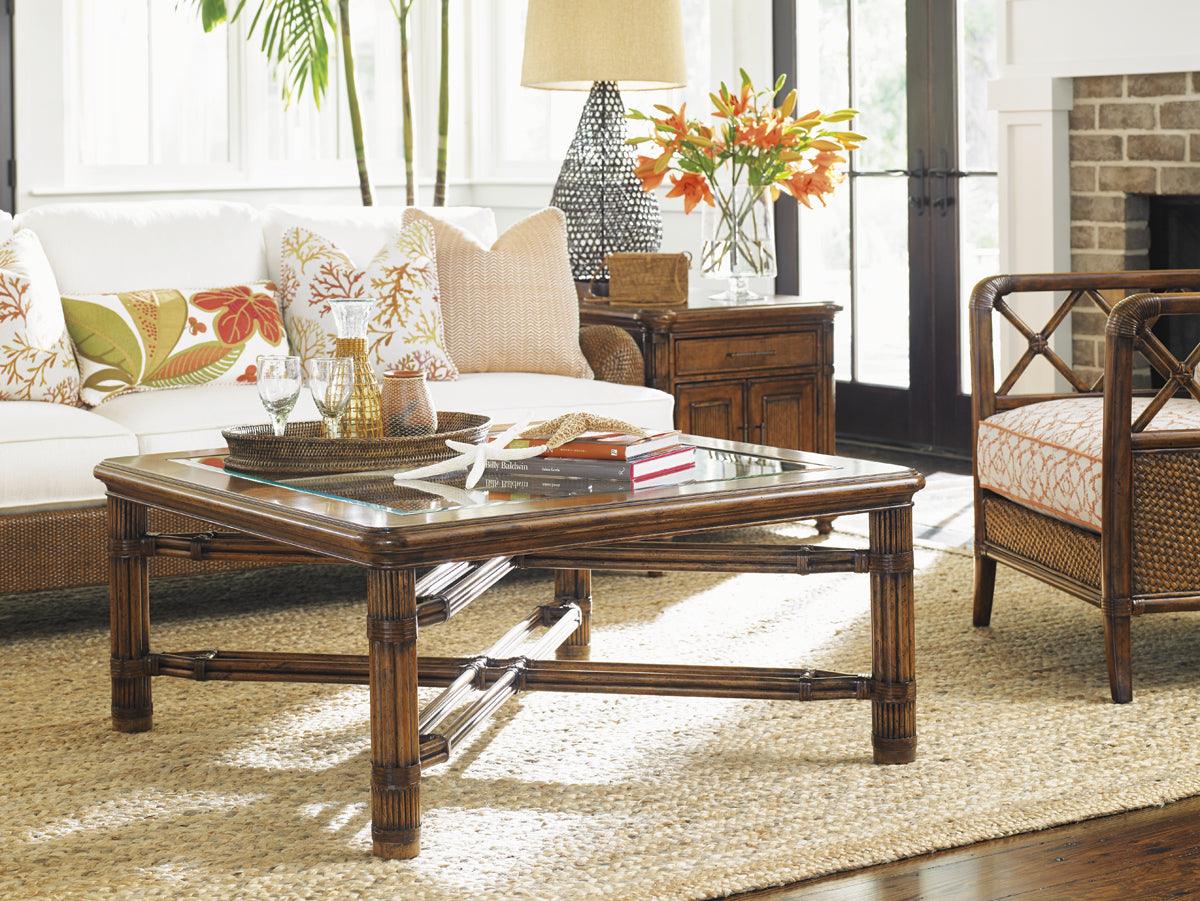 Tommy Bahama Home Bali Hai Capri Square Cocktail Table COFFEE TABLES