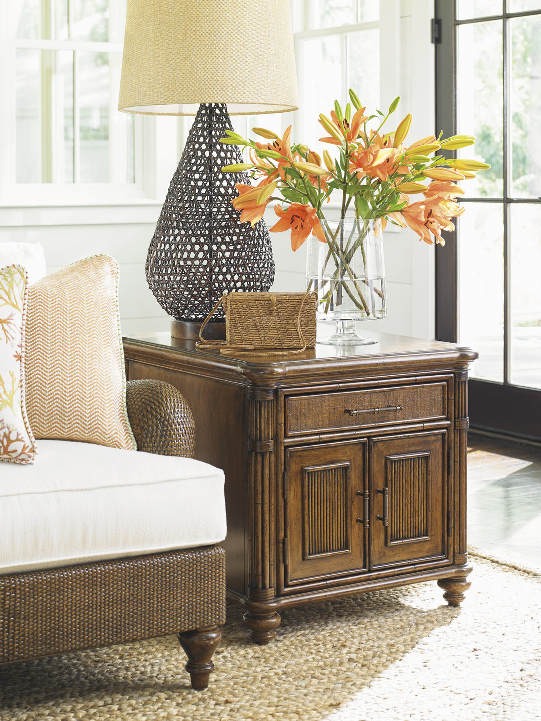 American Home Furniture | Tommy Bahama Home  - Bali Hai Mariner Storage End Table