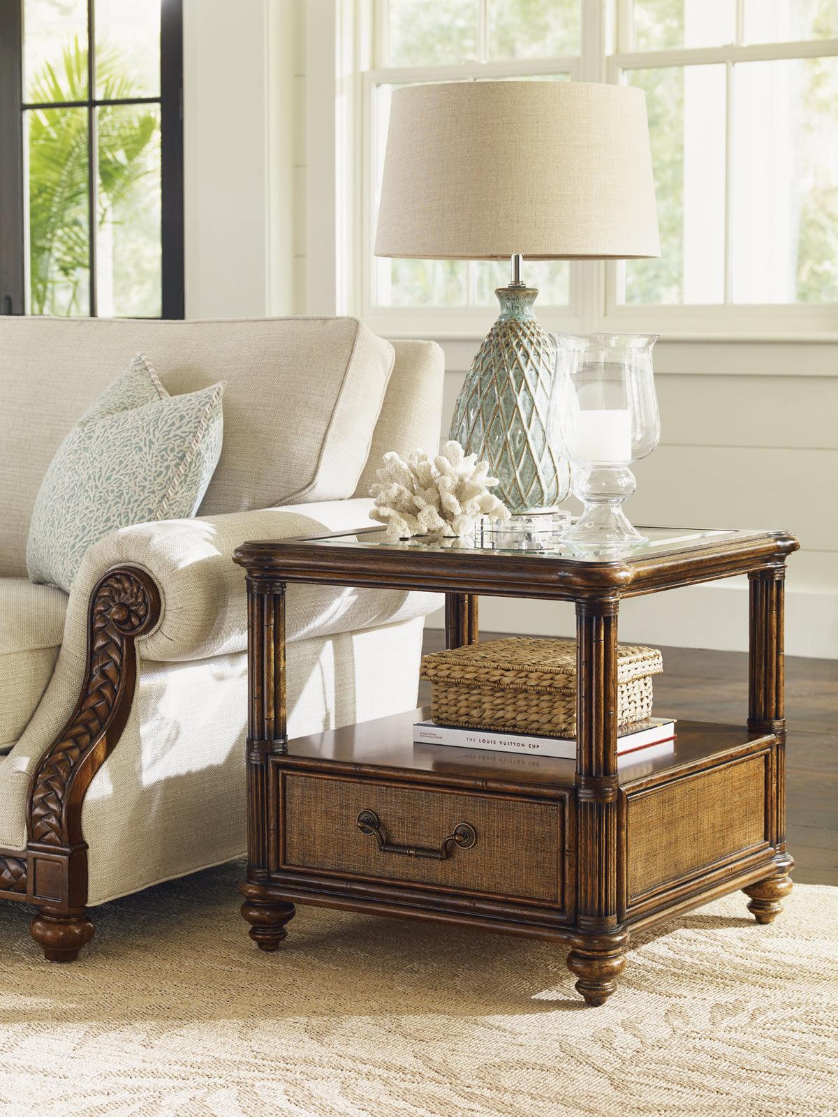 Tommy Bahama Home Bali Hai Bimini Square End Table ACCENT TABLES