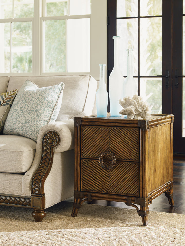 American Home Furniture | Tommy Bahama Home  - Bali Hai Bungalow Chairside Chest