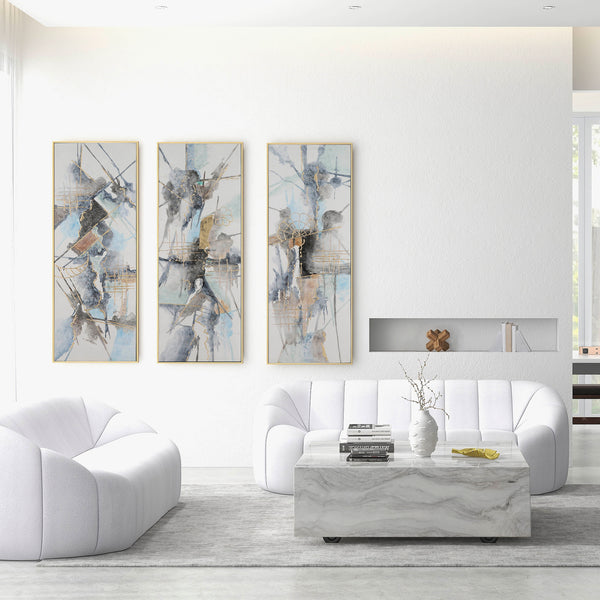 62x22 S/3 Abstract Canvas, Multi