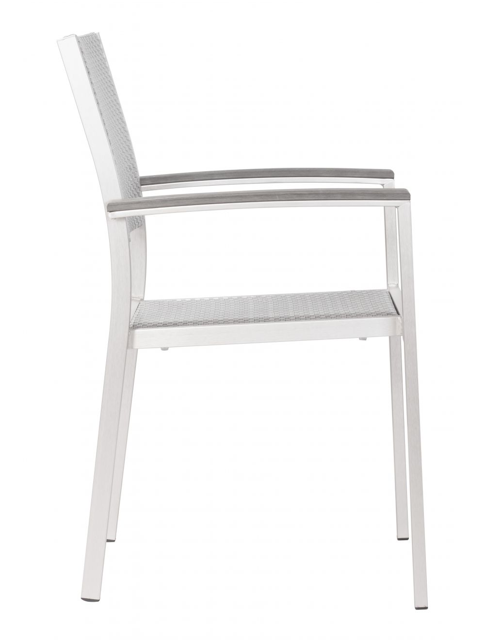 Metropolitan Arm Chair (Set of 2) Gray & Silver