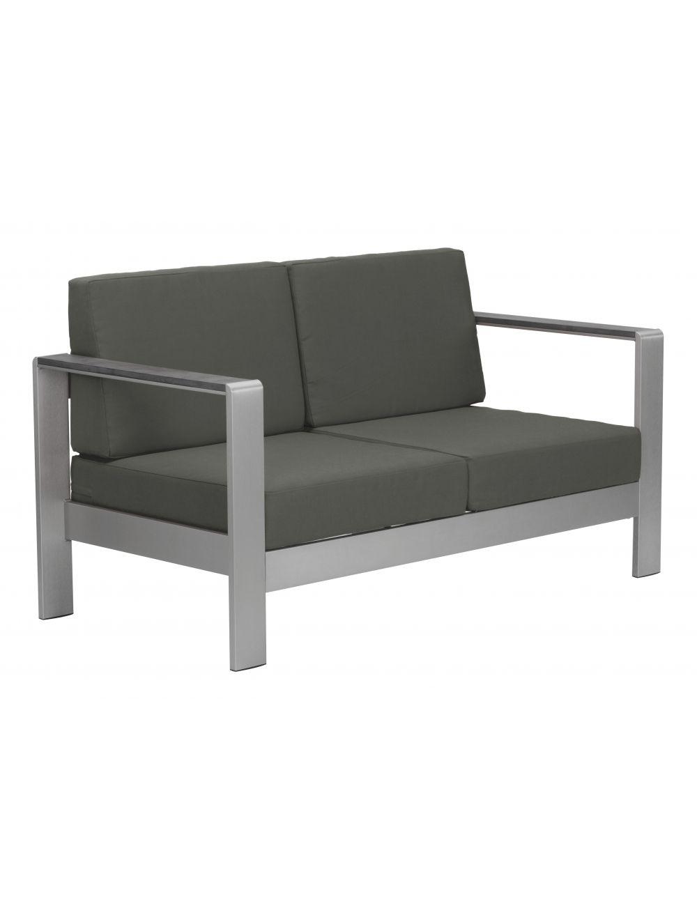 Zuo Cosmopolitan Sofa Gray OUTDOOR SOFAS + SECTIONALS