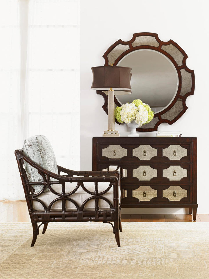 Kensington Place Del Mar Round Mirror - AmericanHomeFurniture