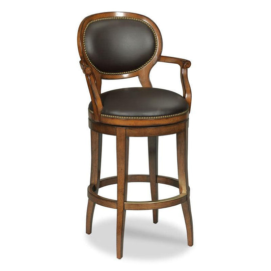 Woodbridge Oval Back Swivel Bar Stool BAR STOOLS + COUNTER STOOLS