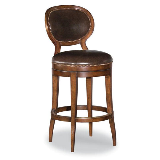 Woodbridge Oval Back Armless Swivel Bar Stool BAR STOOLS + COUNTER STOOLS