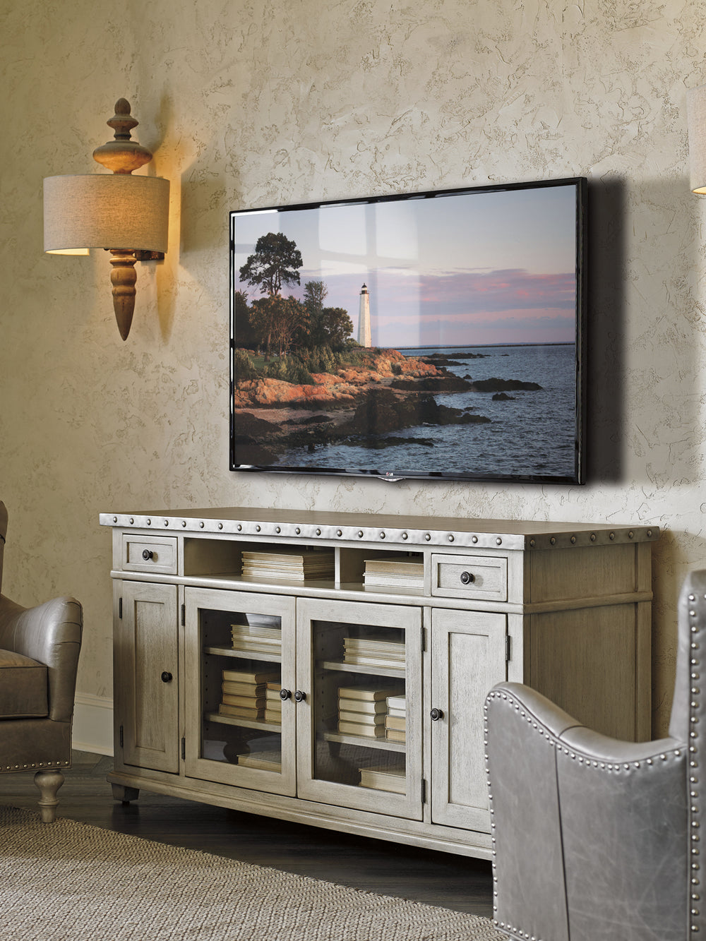 American Home Furniture | Lexington  - Oyster Bay Shadow Valley Media Console