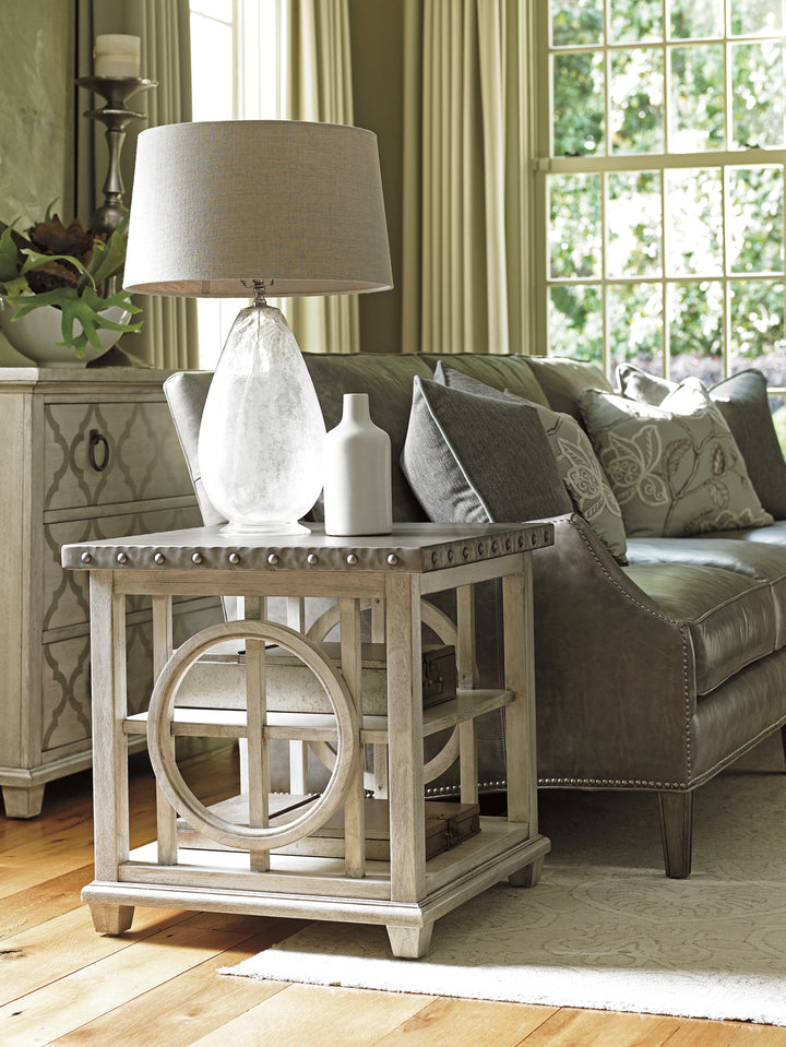 American Home Furniture | Lexington  - Oyster Bay Lewiston Square Lamp Table