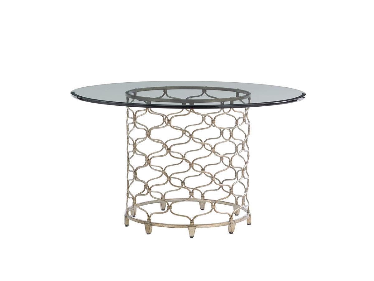 Lexington Laurel Canyon Bollinger Round Dining Table With 54 Inch Glass Top DINING TABLES