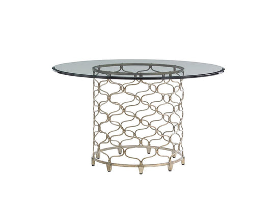 Lexington Laurel Canyon Bollinger Round Dining Table With 54 Inch Glass Top DINING TABLES