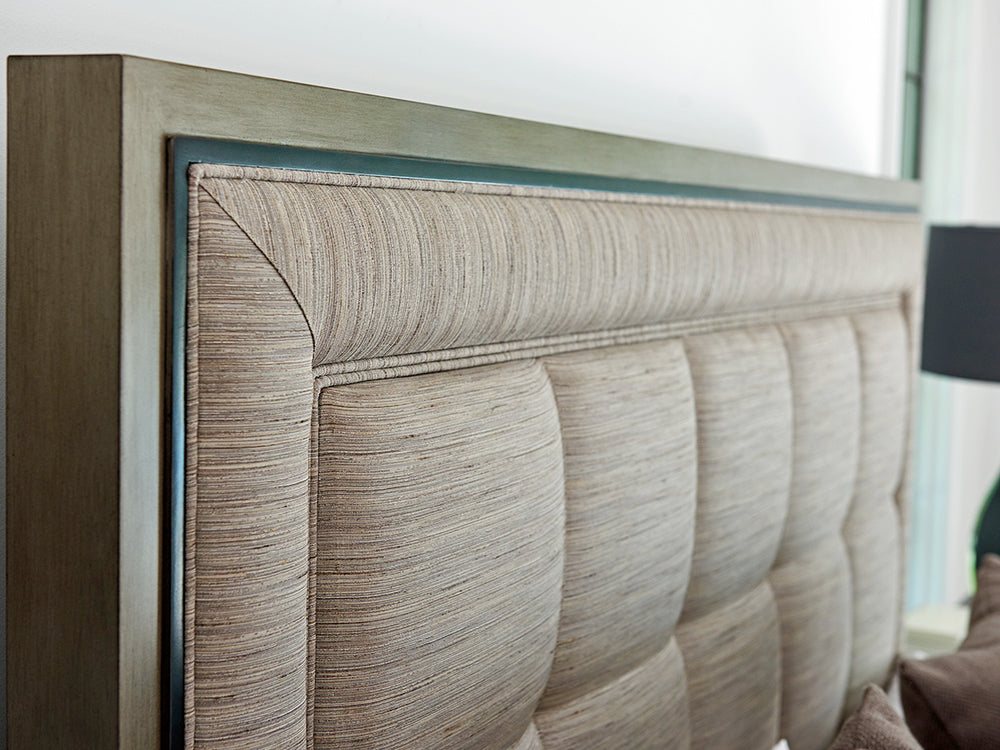 American Home Furniture | Lexington - Ariana St. Tropez Upholstered Panel Headboard