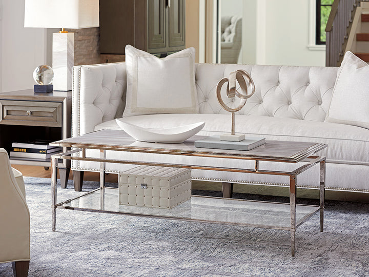 American Home Furniture | Lexington  - Ariana Athene Stainless Cocktail Table