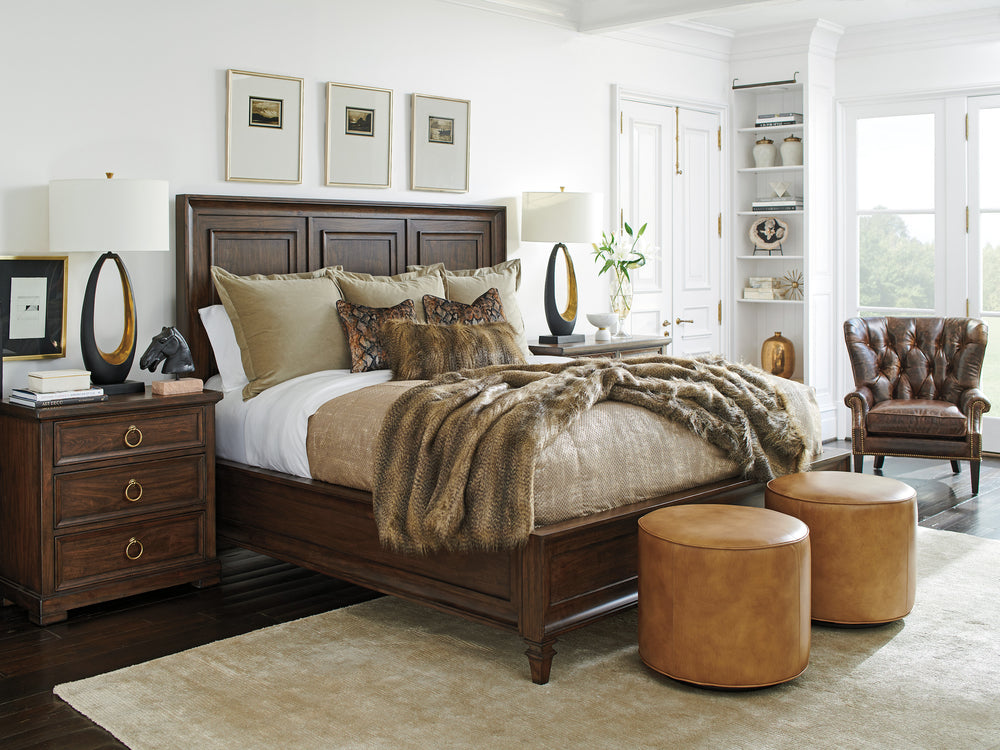 American Home Furniture | Lexington - Silverado Walnut Creek Wood Panel Bed
