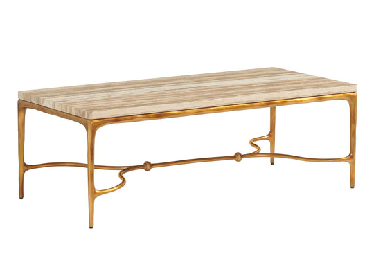 Lexington Silverado Menlo Park Rectangular Cocktail Table With Stone Top COFFEE TABLES