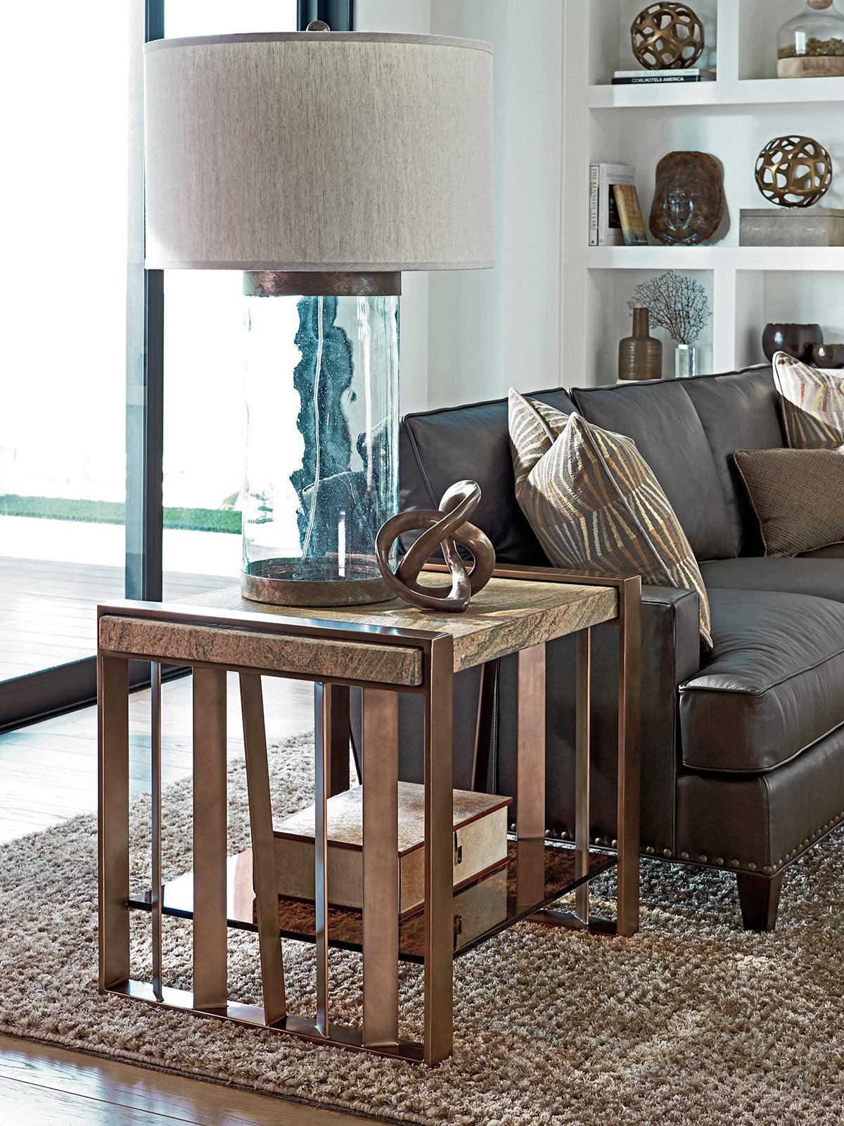 Lexington Zavala Intersect End Table ACCENT TABLES