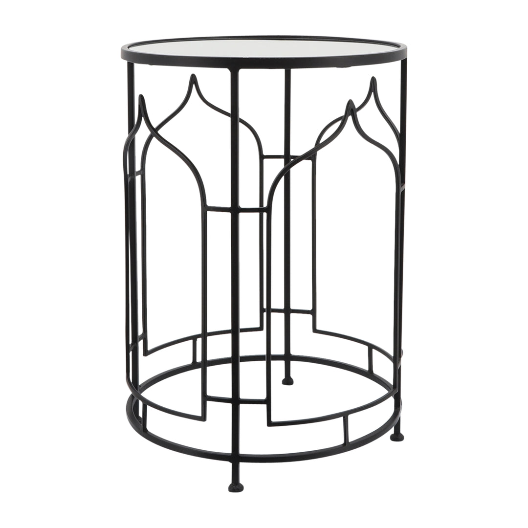 Metal, S/2 21/23"h Side Tables, Black