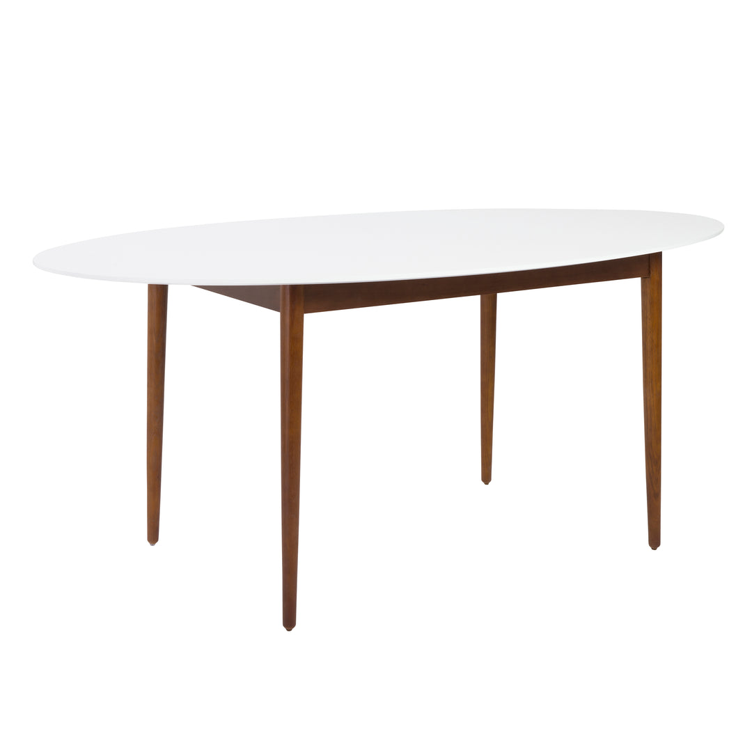 Manon Oval Dining Table  with Dark Walnut Legs - Euro Style - AmericanHomeFurniture
