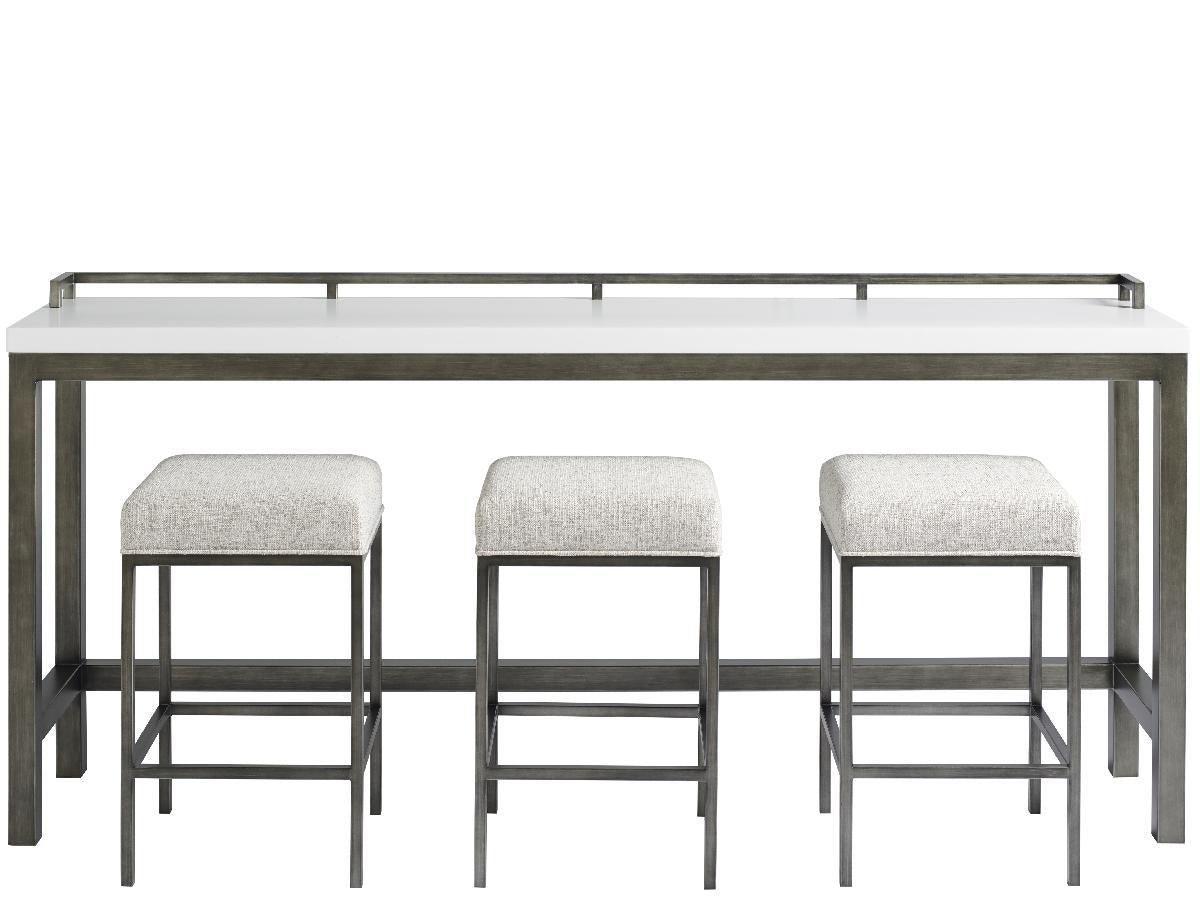 Universal Furniture Curated Essence Console Table with Stools CONSOLE TABLES