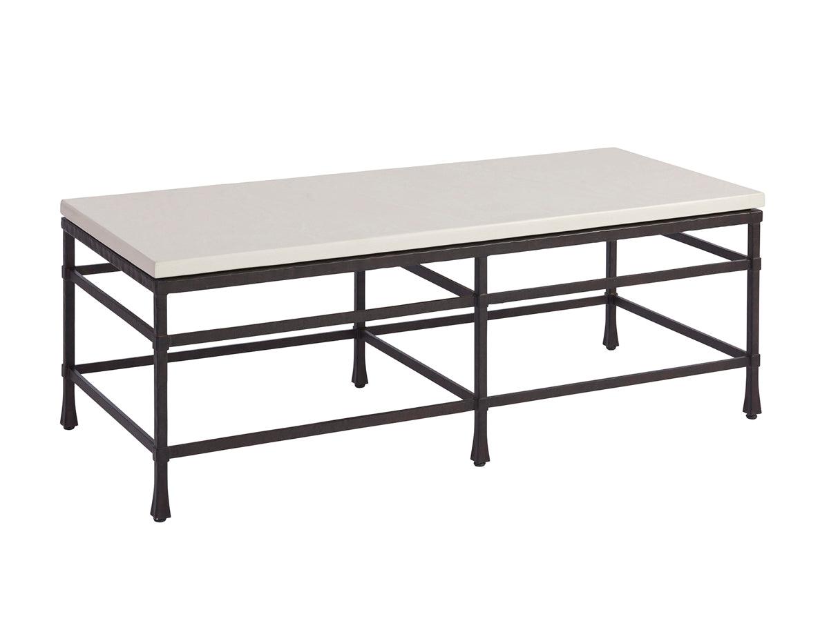 Barclay Butera Newport Breakwater Metal And Stone Cocktail Table COFFEE TABLES