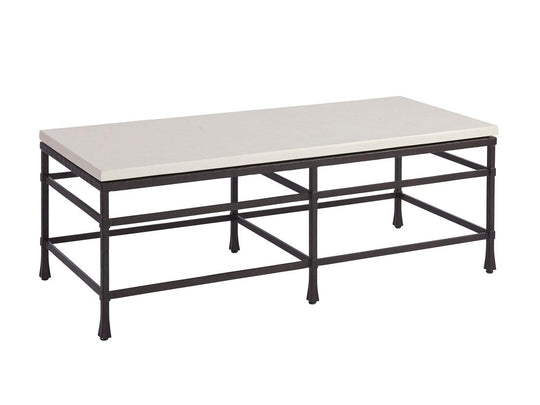Barclay Butera Newport Breakwater Metal And Stone Cocktail Table COFFEE TABLES