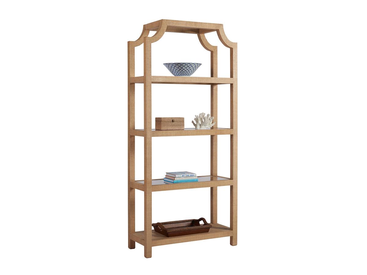 Barclay Butera Newport Beachcomber Raffia Etagere BOOKCASES + SHELVES