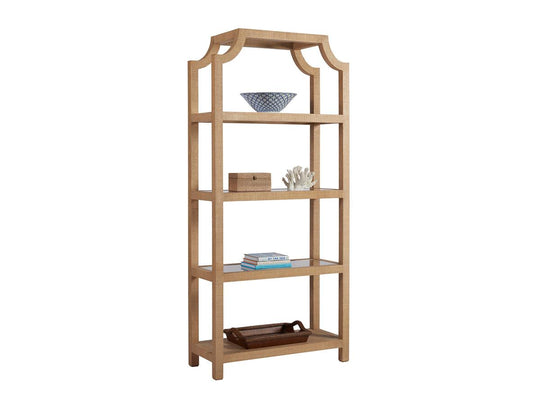 Barclay Butera Newport Beachcomber Raffia Etagere BOOKCASES + SHELVES