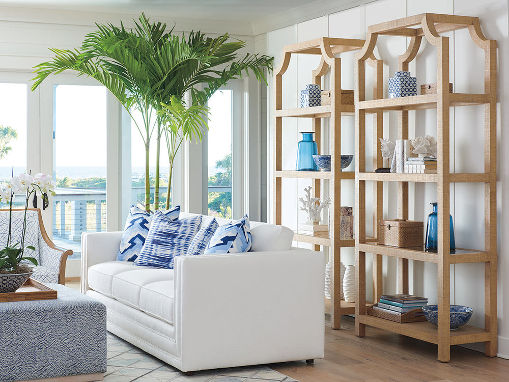 American Home Furniture | Barclay Butera  - Newport Beachcomber Raffia Etagere