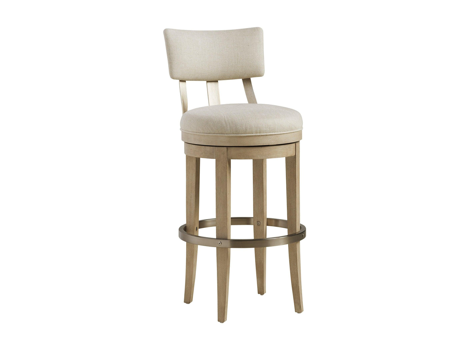 Barclay Butera Malibu Cliffside Swivel Upholstered Bar Stool BAR STOOLS + COUNTER STOOLS
