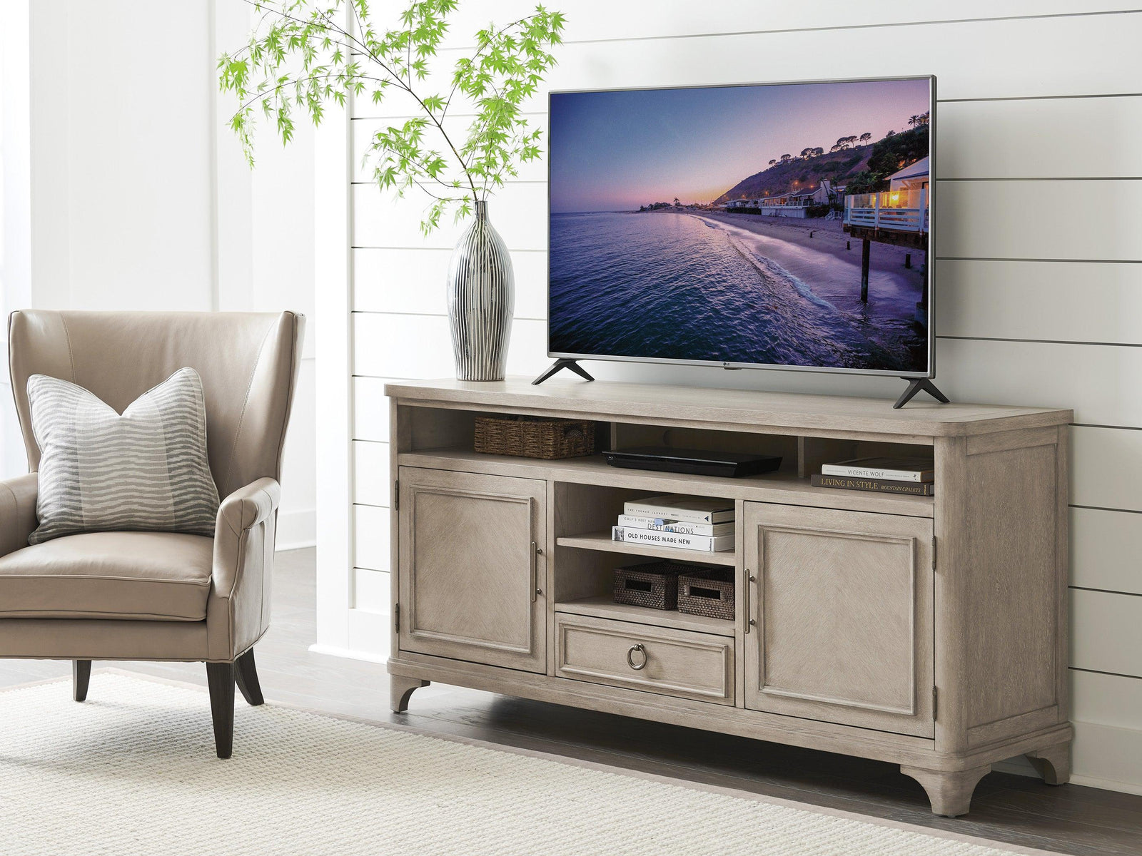 Barclay Butera Malibu Rocky Oaks Media Console MEDIA + TV STANDS