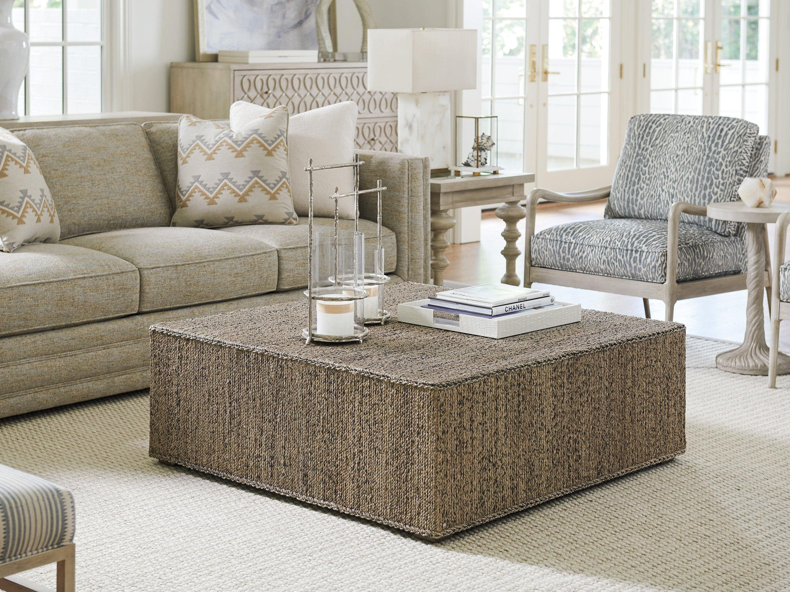 Barclay Butera Malibu Decker Woven Cocktail COFFEE TABLES