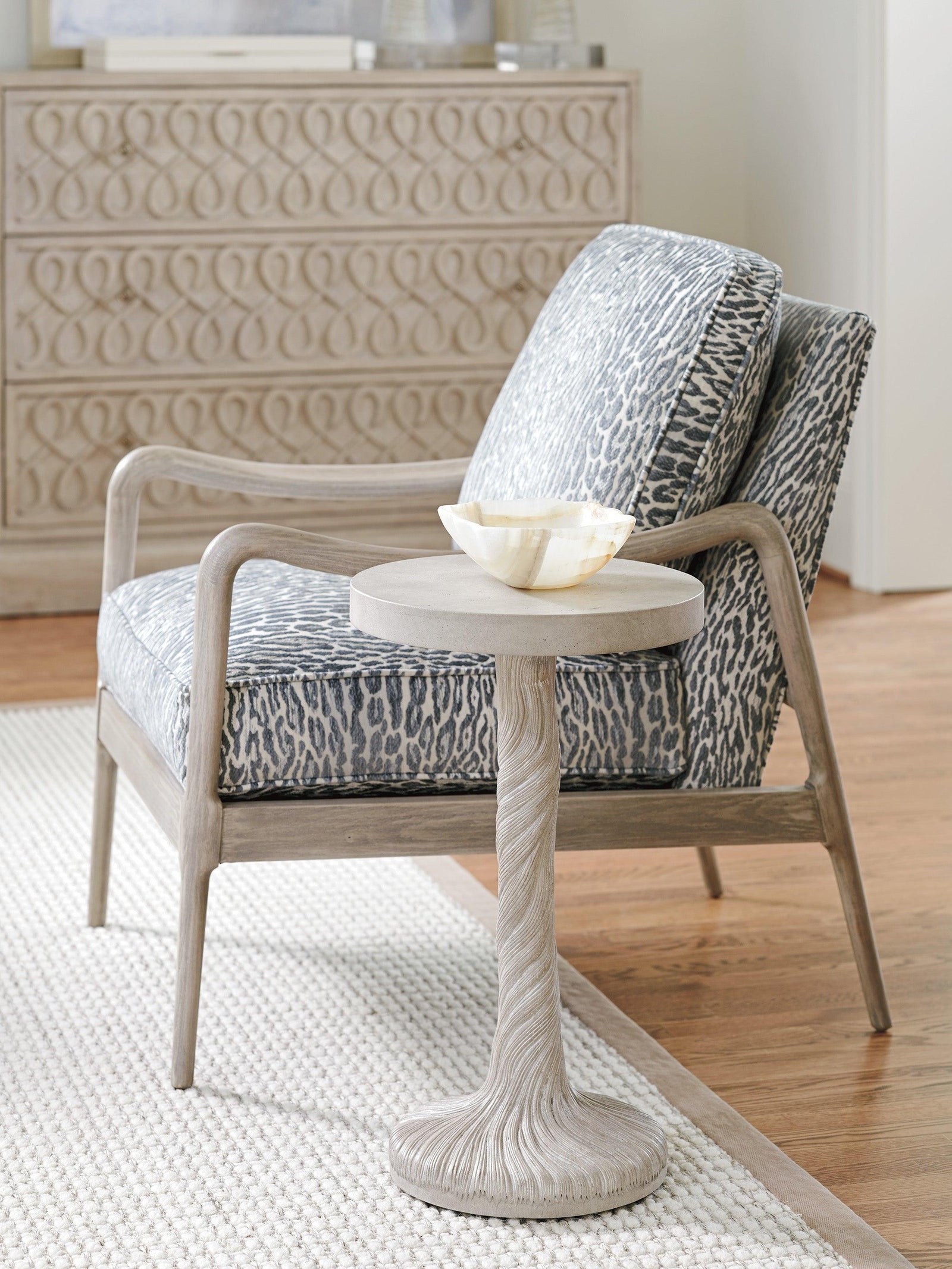 Barclay Butera Malibu Saddle Peak Round Accent Table ACCENT TABLES