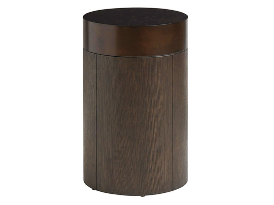 Barclay Butera Park City Black Diamond Round End Table ACCENT TABLES