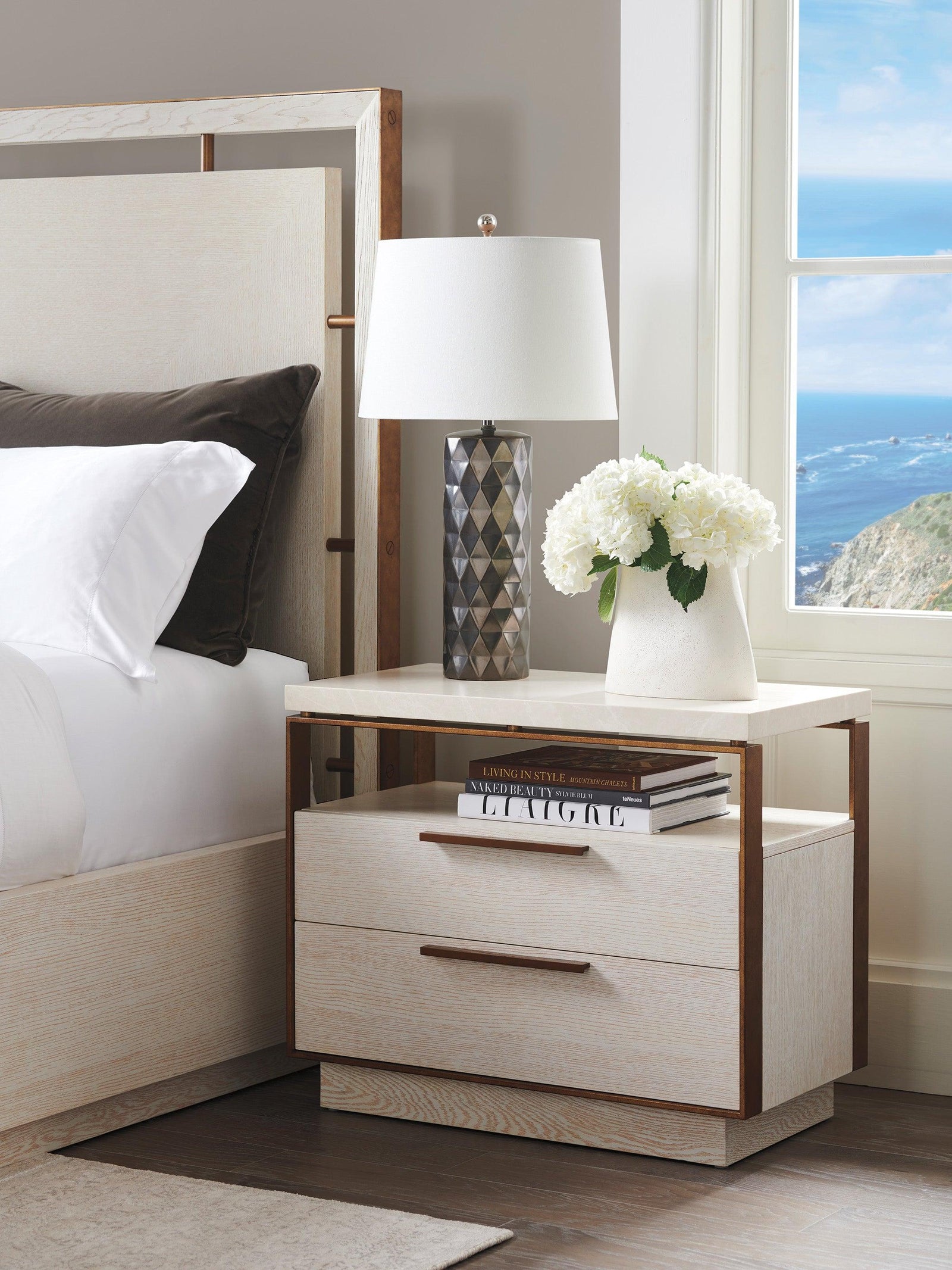 Barclay Butera Carmel Malpaso Bachelors Nightstand SIDEBOARDS + CREDENZAS