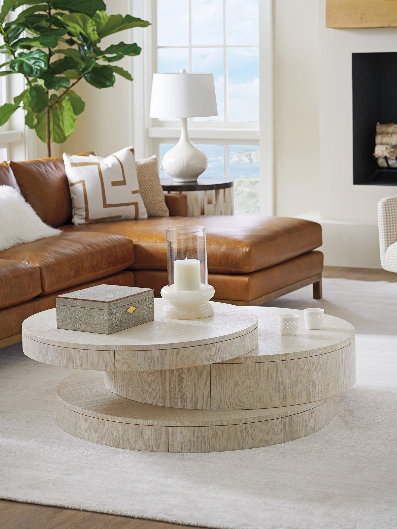 Barclay Butera Carmel Ventana Round Cocktail Table COFFEE TABLES