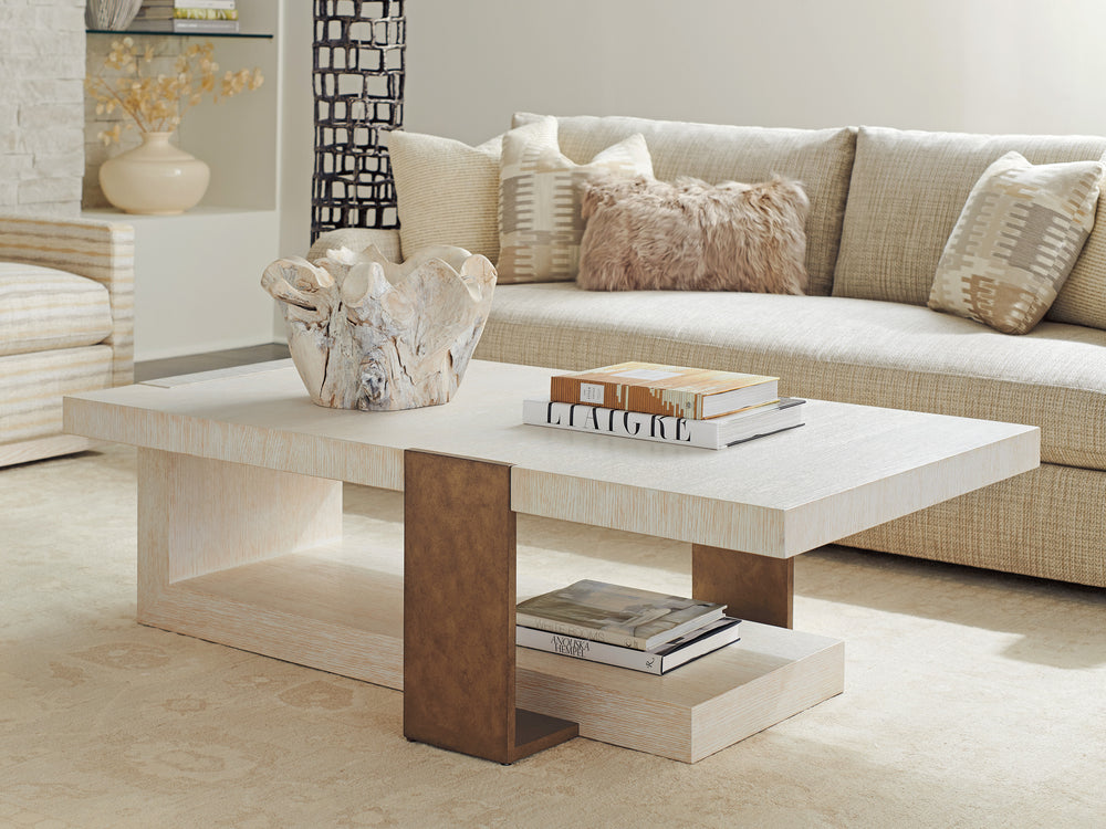 American Home Furniture | Barclay Butera  - Carmel Sunridge Rectangular Cocktail Table