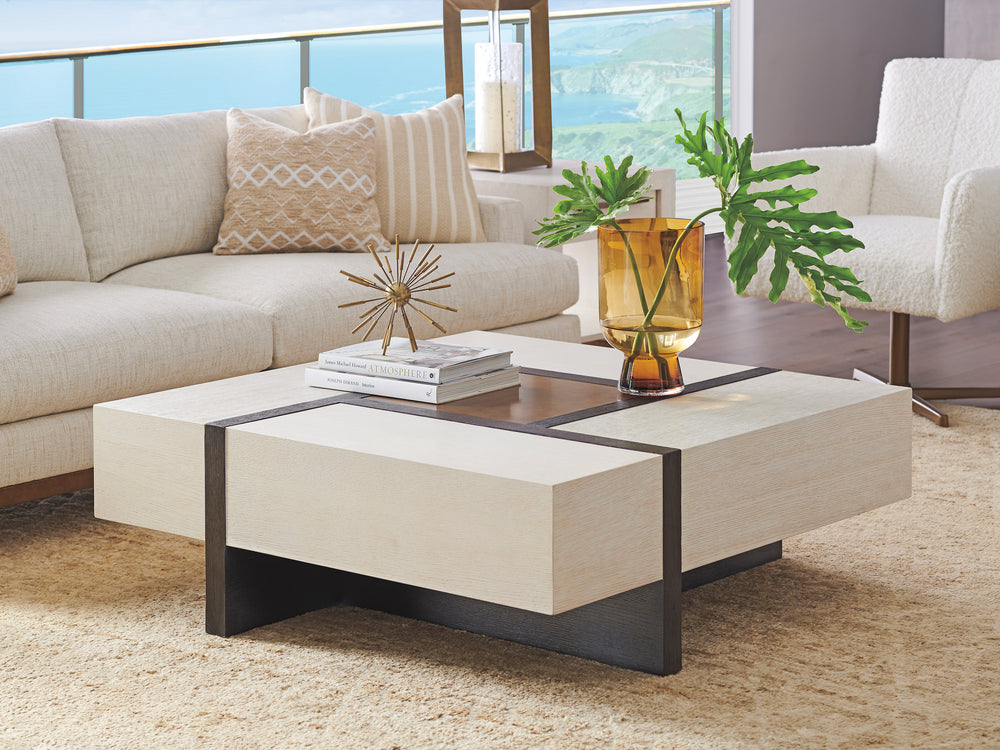 American Home Furniture | Barclay Butera  - Carmel Links Square Cocktail Table