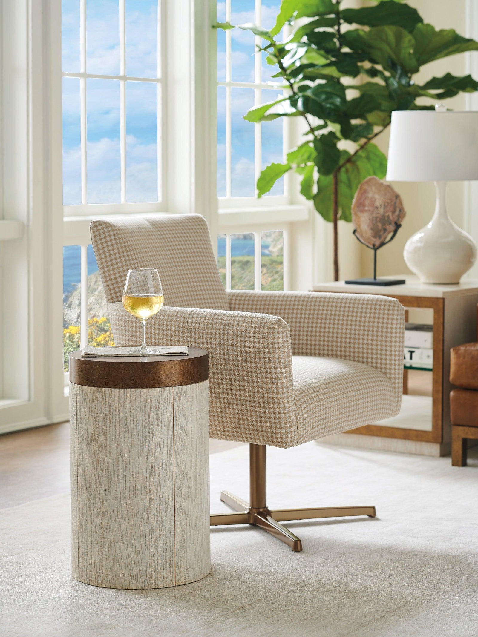 Barclay Butera Carmel Crest Round End Table ACCENT TABLES