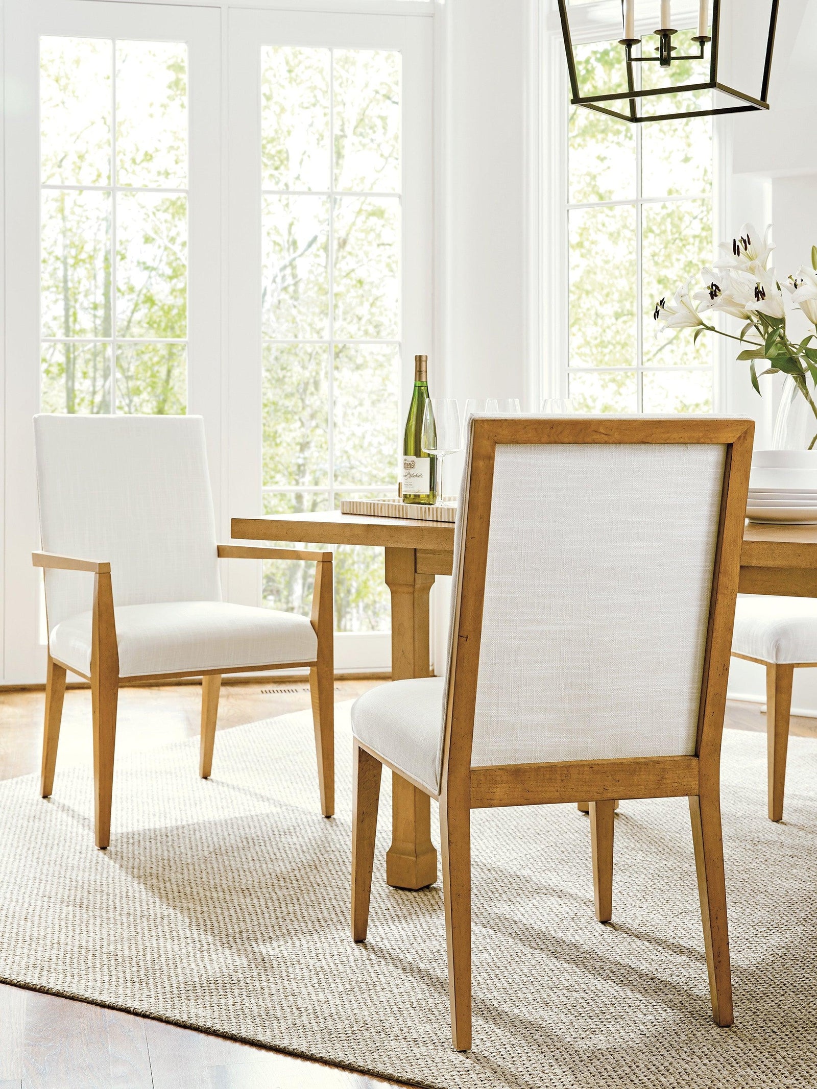Barclay Butera Laguna Mosaic Upholstered Arm Chair - Set of 2 DINING CHAIRS